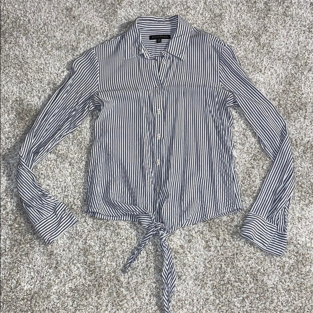 Striped button down